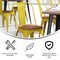 Flash Furniture Yellow Metal Stack Chair with Teak Poly Resin Seat CH-31230-YL-PL1T-GG - alternate 10